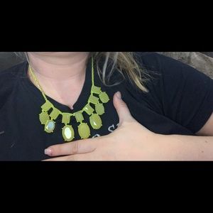 Kate Spade lime green statement necklace